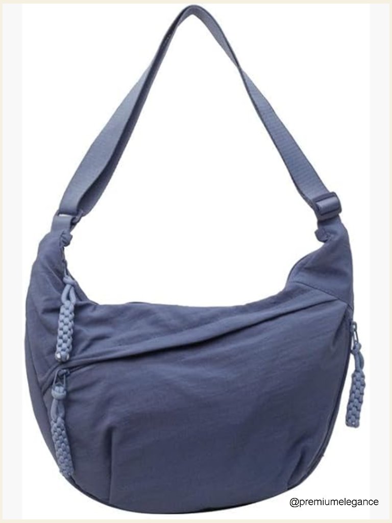 Nylon Crescent Crossbody Bag Shoulder Tote Handbag Casual Sling Bag